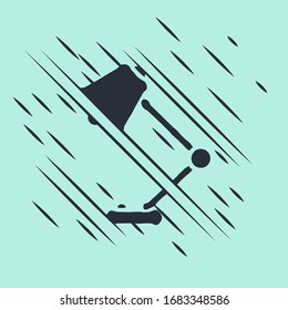 Black Table lamp icon isolated on green background. Glitch style. Vector Illustration