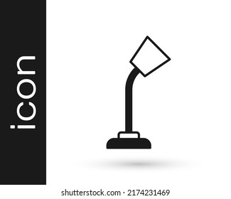 Black Table lamp icon isolated on white background.  Vector