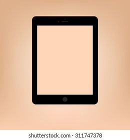 Black tablet computer - vector illustration