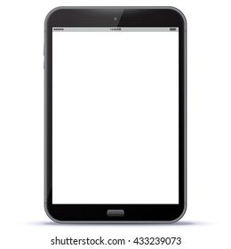 Black Tablet Computer Vector Illustration. 
