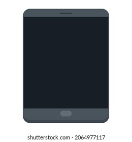 diseño de tableta negra sobre blanco