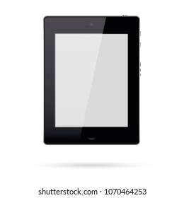 Black tablet with diagonal glare 