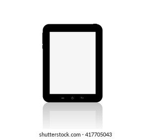 Black tablet flat