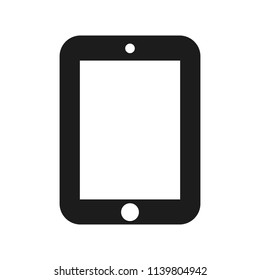 Black tablet icon - stock vector