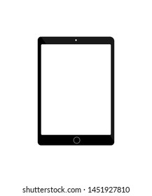 Black tablet illustration on white background vector