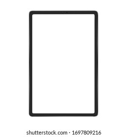 Black tablet, isolated on white background