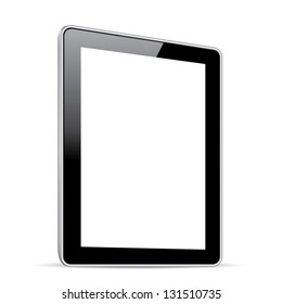 Black tablet isolation side view vector eps10