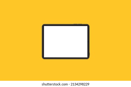 Comprimidos negros aislados en amarillo. Pantalla de respuesta para mostrar el diseño de tu sitio web móvil. Vector