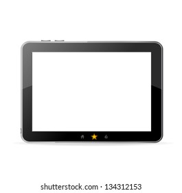 Black tablet pc on white background  vector