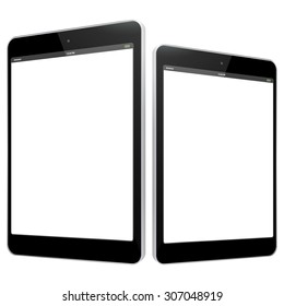 Black Tablet PC Vector Illustration. 