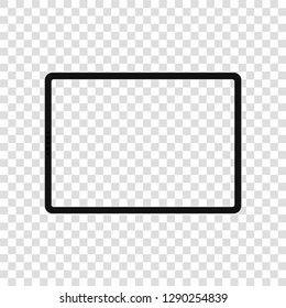 The black tablet is shown in a transparent background.
