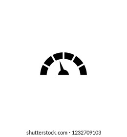 Black tachometer, speedometer line icon isolated on white. Performance measurement symbol. Race, speed, navigation, dashboard sign. 