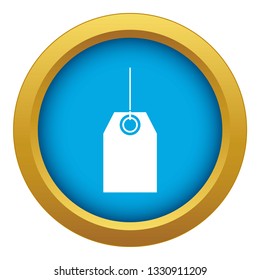 Black tag icon blue vector isolated on white background for any design