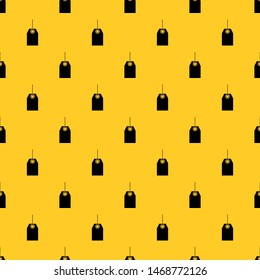 Black tag pattern seamless vector repeat geometric yellow for any design