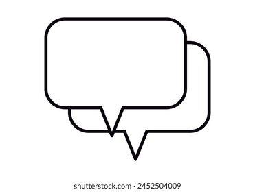 Black talk or comment bubble or speech bubble icon.