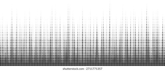Black Tall Halftone Gradient Bars for Futuristic Posters, Tech Interfaces, Digital Backgrounds, Minimal Abstract Layouts vector illustration