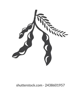 icono de tamarindo negro vector elemento concepto plantilla de diseño web