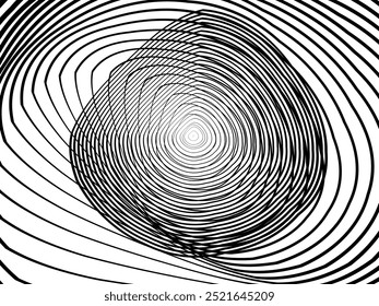 Black tangled thread background. Circular abstract pen stroke vector illustration, on a white background. Tangled scribbles hand drawn doodles. Vector illustration isolated on white background.