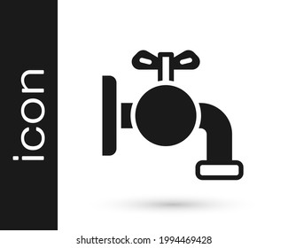 Black Tap for a barrel icon isolated on white background.  Vector