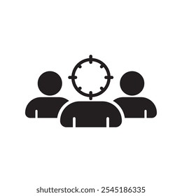 black target with audience vector design illustration