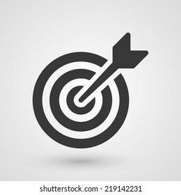 Black target. Icon about business strategies concept.