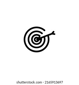 Black target icon design isolated on white background