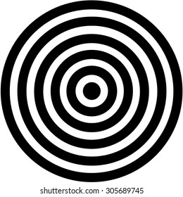 Black target icon on a white background