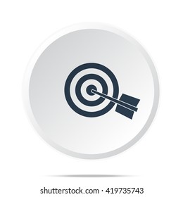 Black Target icon on white web button