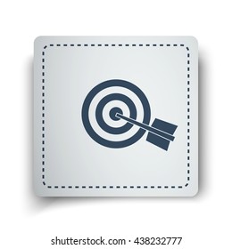 Black Target icon on white sticker