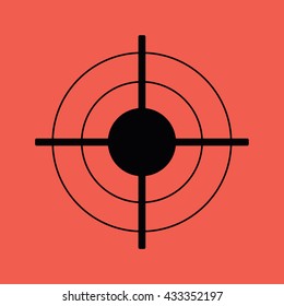 Black target icon vector illustration