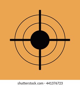Black target icon vector illustration