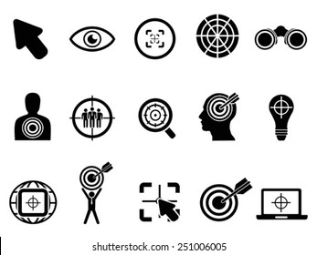 black target icons set