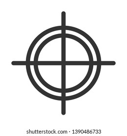 Black target mark icon archer sports game  symbol aim strategy goal illustration