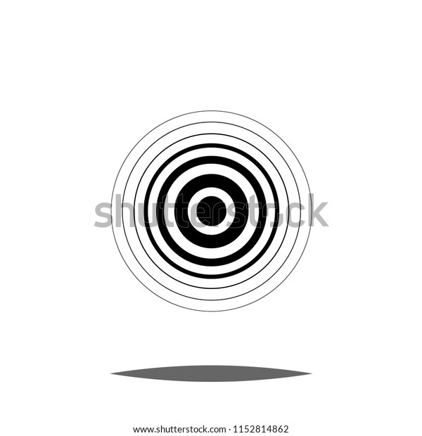 Black
target or pain location symbol isolated on
white.