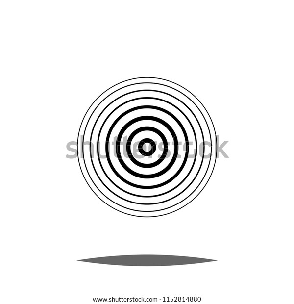 Black\
target or pain location symbol isolated on\
white.
