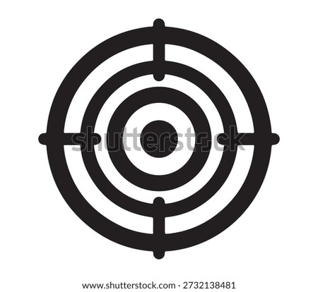 A black target with refined crosshairs.