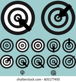 The black targets with arrow it is set.