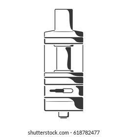 Black tasty rebuildable drip tank atomizer icon with multiple holes