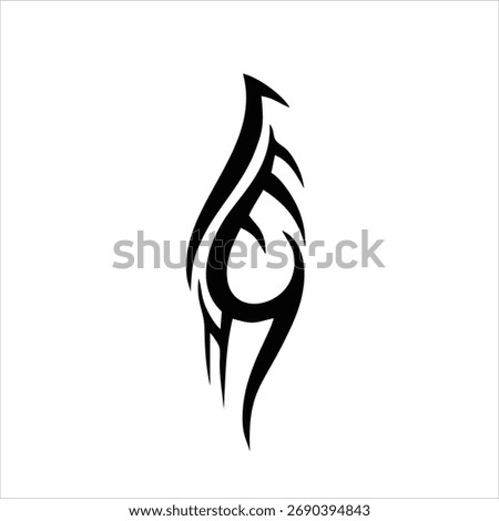 Black tattoo. Computer graphic art.