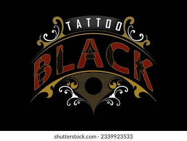 BLACK TATTOO logo custom design