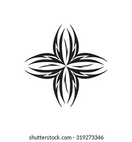 Black Tattoo, Pattern, Ornament on white background