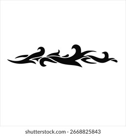 Black tattoo. Vector graphic computer art.