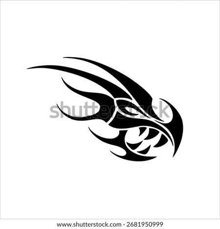 Black tattoo. Vector illustration computer graphic.