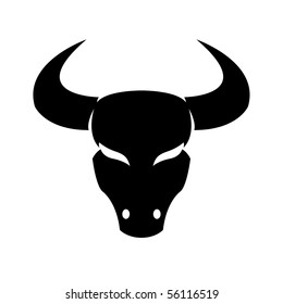 Black taurus isolated on white