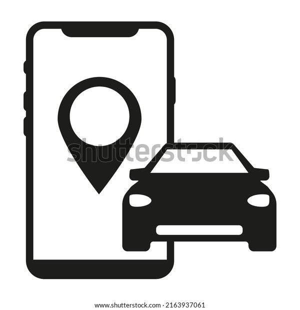 Black taxi isolated simple icons. Taxi\
transport service icon set. Vector\
illustration