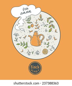 black tea card