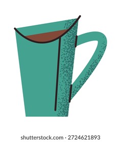 Bebida de té negro en taza