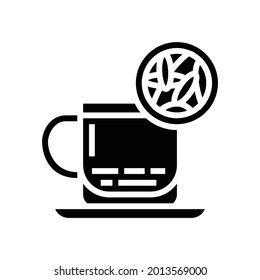 black tea glyph icon vector. black tea sign. isolated contour symbol black illustration