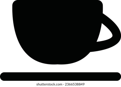 black tea with hot tea and tea bag in white cup. Vector .coffee cup icon vector, line sign