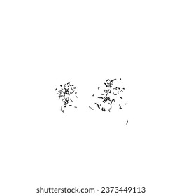 Schwarzer Teeblättersymbol, trockener Schwarzer Tee Pile Silhouette, trocken-Bio-indische Getränk-Form, schwarzer Teeblätter auf weißem Hintergrund, Vektorgrafik